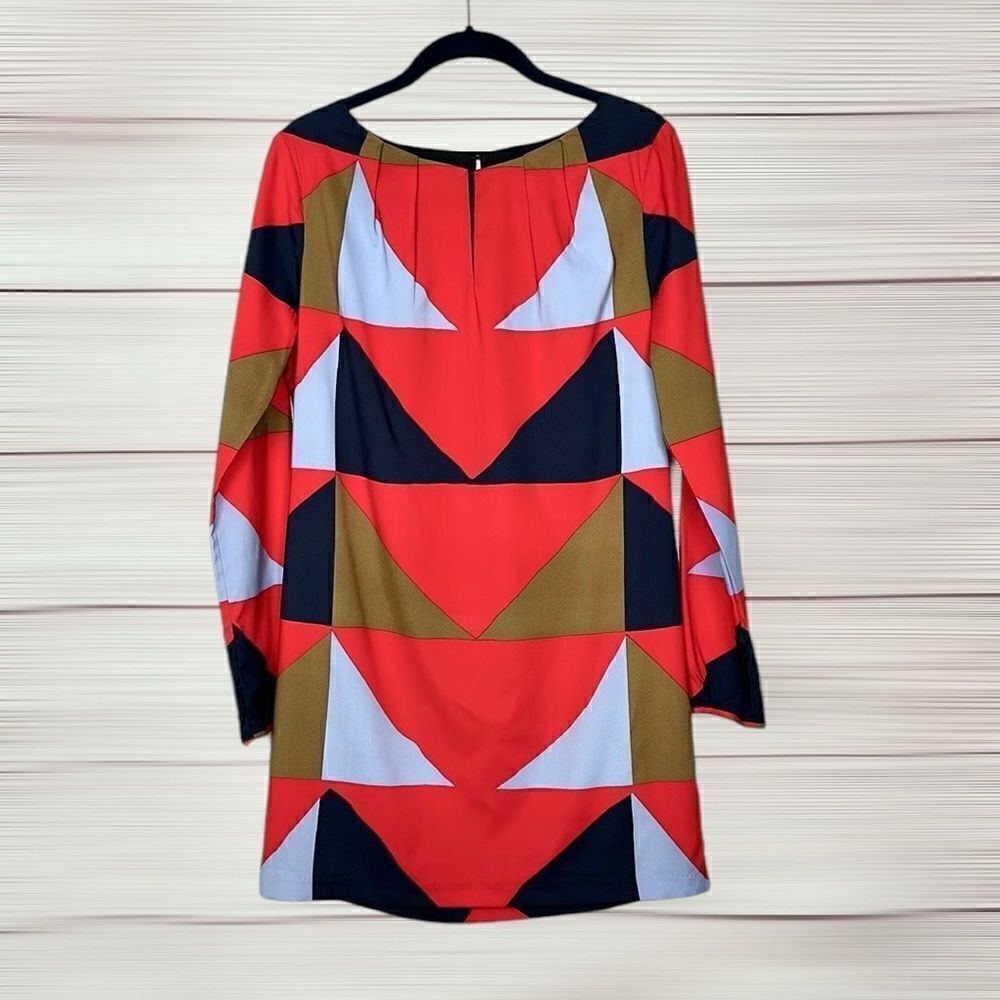 Mara Hoffman Mini Shift Dress Geometric Printed Red Black Blue Mustard S